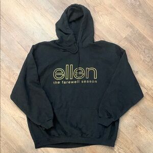 Ellen Black and Gold Hoodie Sweatshirt